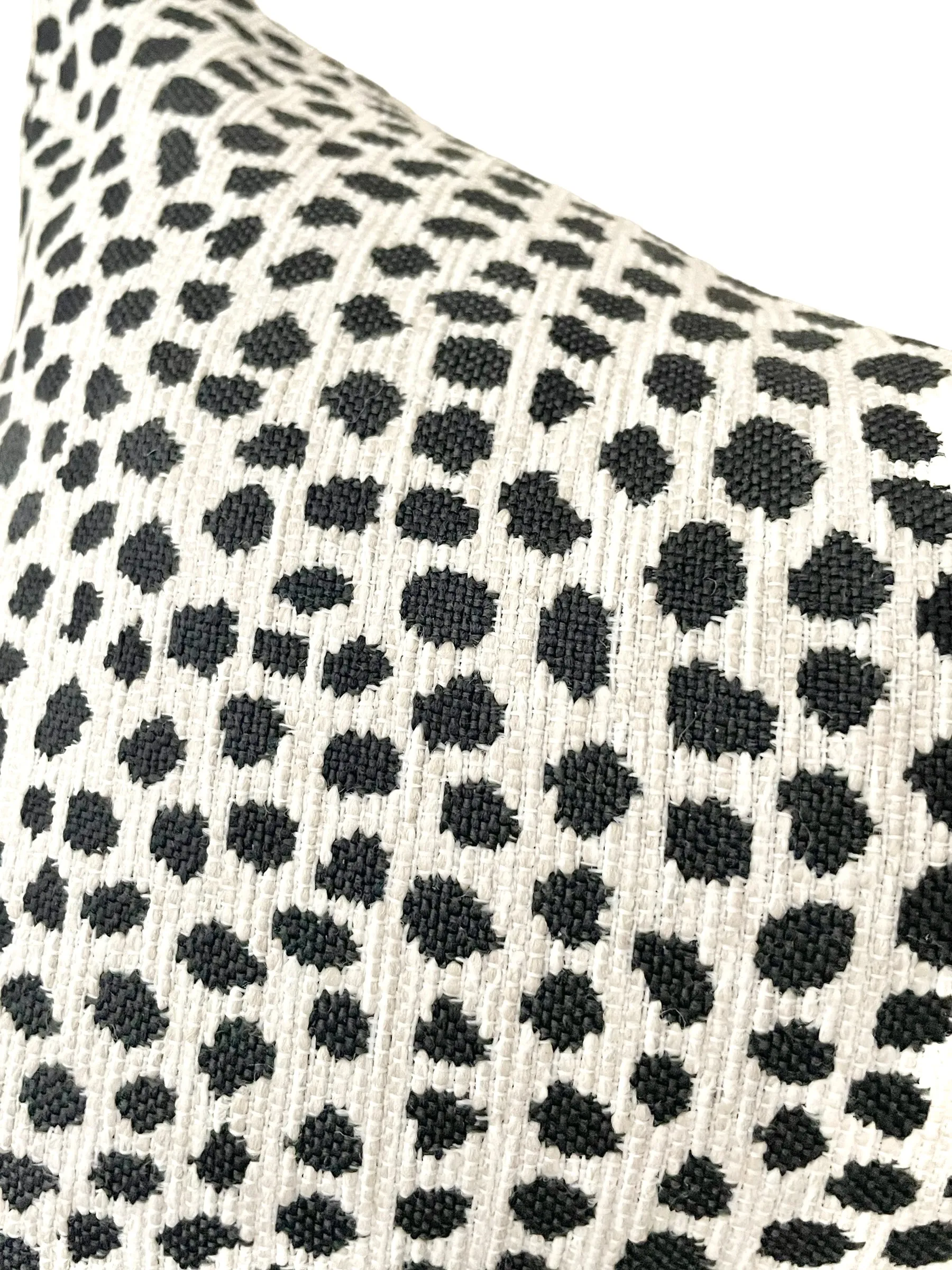 Dalmatian Spots Outdoor Pillow Cover / Dotted Outdoor Pillow cover / Black White Patio Pillow / Porch Pillow Cover / Outdoor 12x18 18x18 20x20