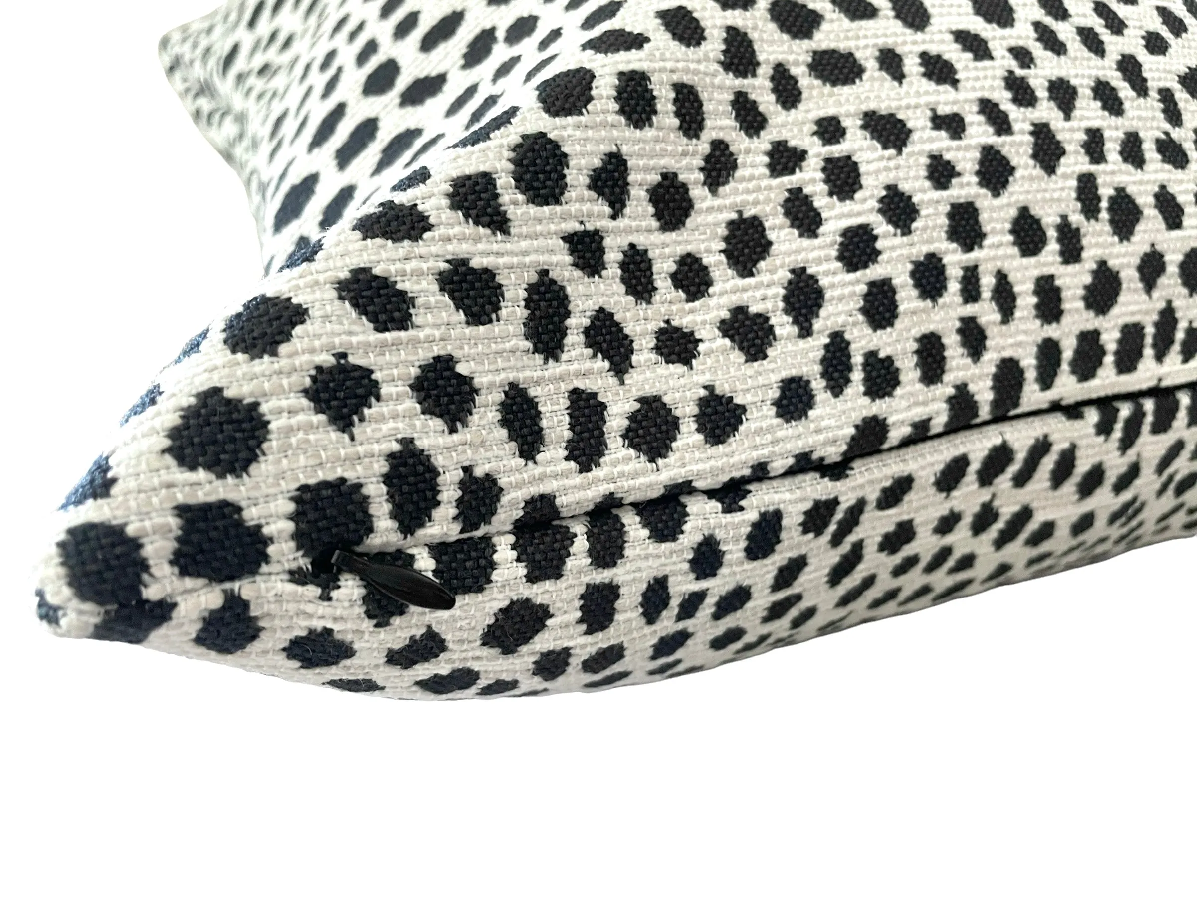 Dalmatian Spots Outdoor Pillow Cover / Dotted Outdoor Pillow cover / Black White Patio Pillow / Porch Pillow Cover / Outdoor 12x18 18x18 20x20