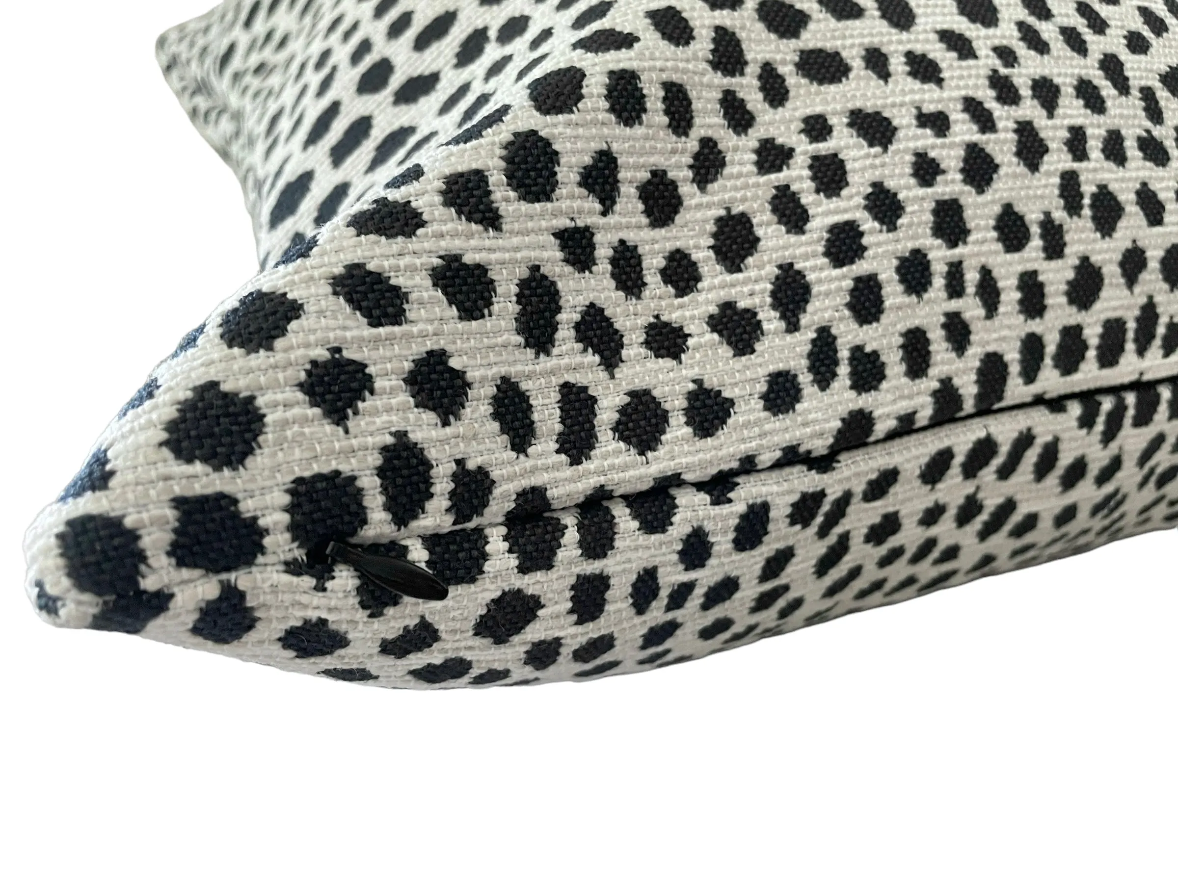 Dalmatian Woven Outdoor Pillow Cover / Black and White Outdoor Pillow Cover / Stylish Dots Pillow Cover