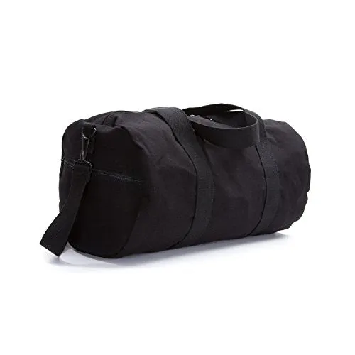 Deadpool Logo Sport Heavyweight Canvas Duffel Bag in Black & White, Large