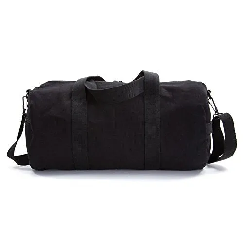 Deadpool Logo Sport Heavyweight Canvas Duffel Bag in Black & White, Large