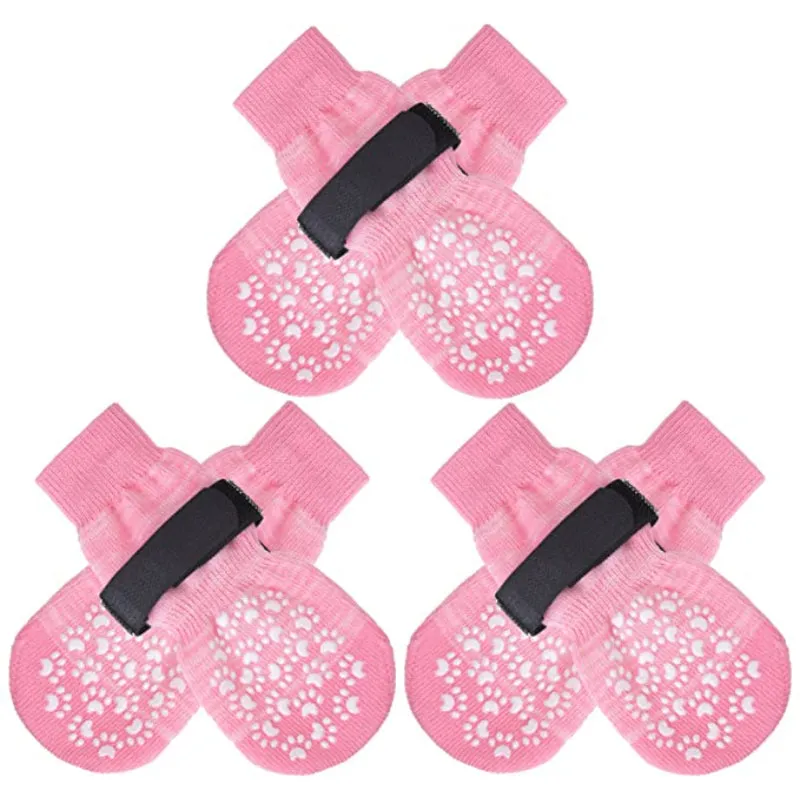 Double Side Anti-Slip Dog Sock With Adjustable Straps