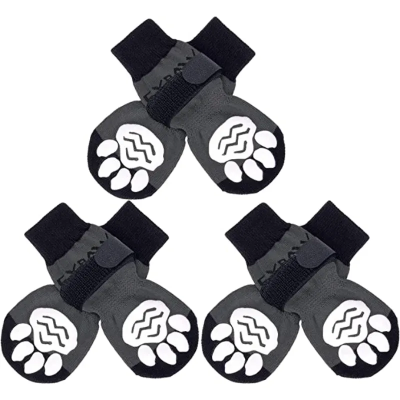 Double Side Anti-Slip Dog Sock With Adjustable Straps