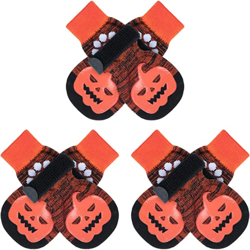 Double Side Anti-Slip Dog Sock With Adjustable Straps