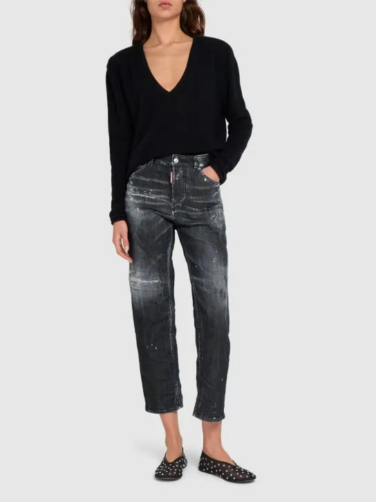 Dsquared2   Boston high rise straight jeans 