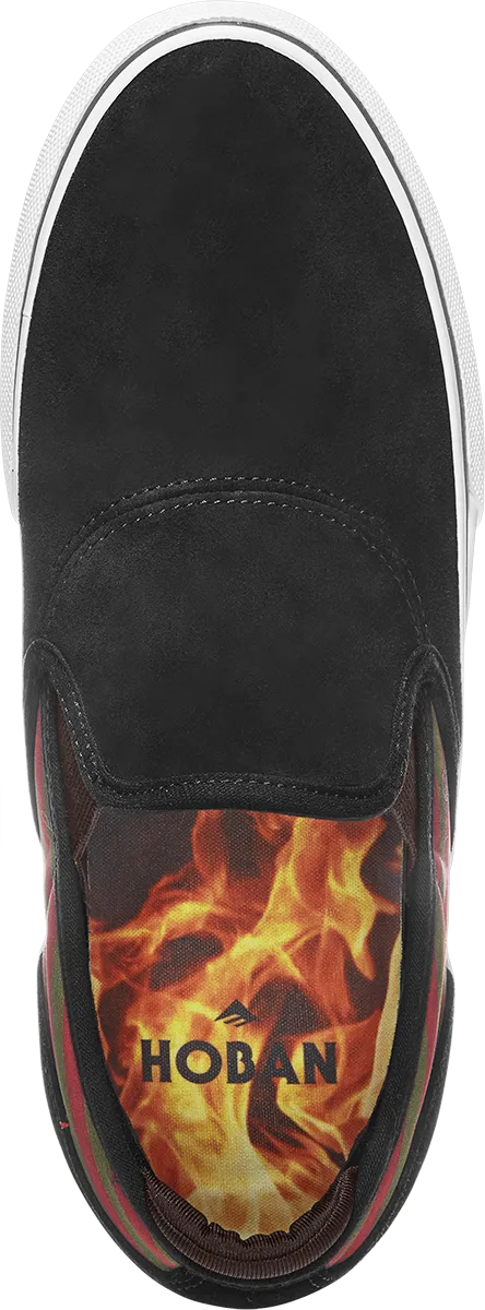Emerica Mens Wino G6 Slip-On X Braden Hoban Black Olive Red Shoes