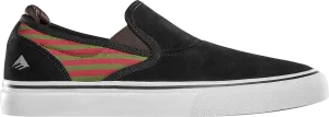 Emerica Mens Wino G6 Slip-On X Braden Hoban Black Olive Red Shoes