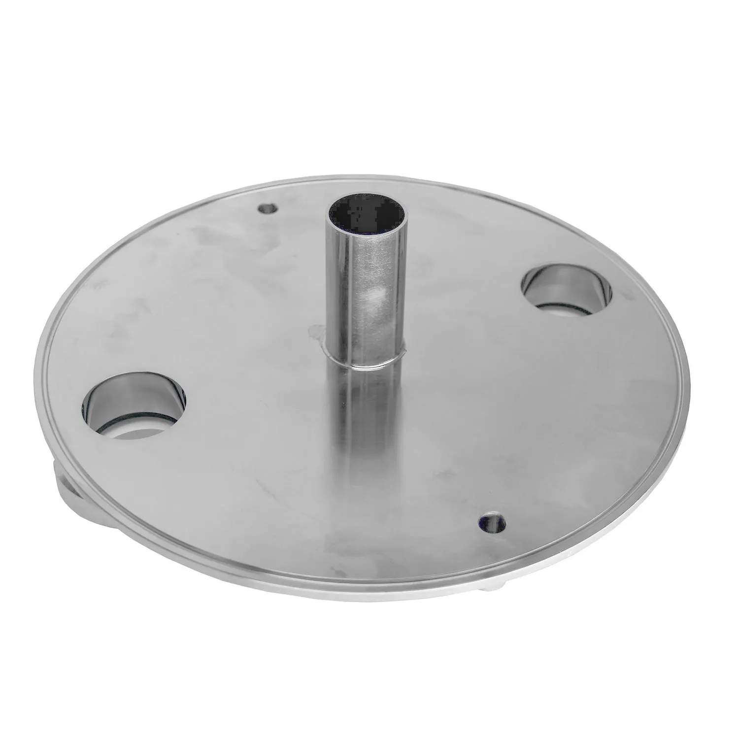 Extraction Flat Lid w/ 10" x 1.5" Tri Clamp, 2 x 1/4" NPT female, 2 x 1.5" Sight Glass
