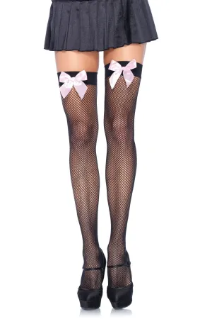 Fishnet Stocking W/Bow