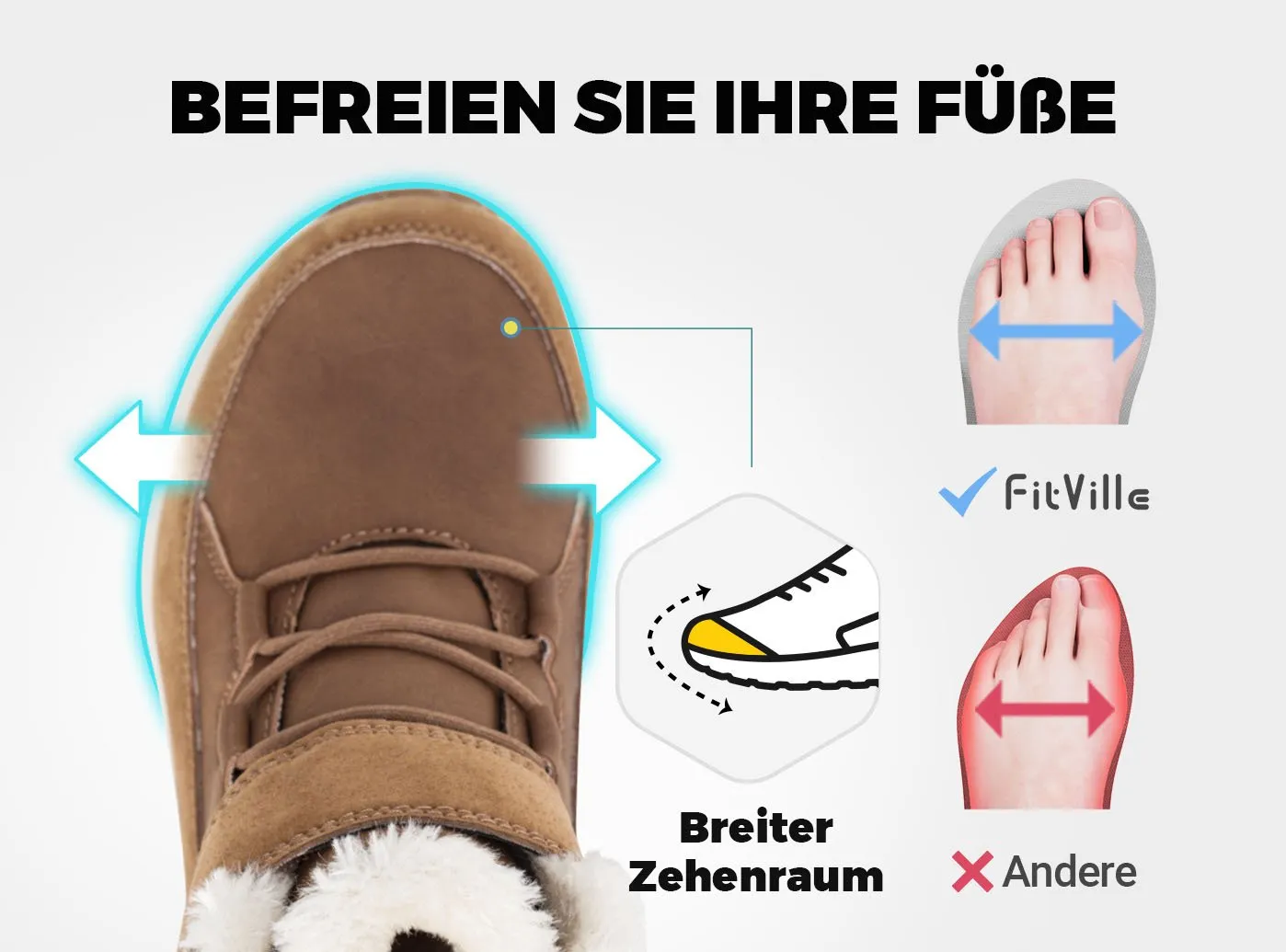 FitVille Damen CozyCore Winterstiefel V12