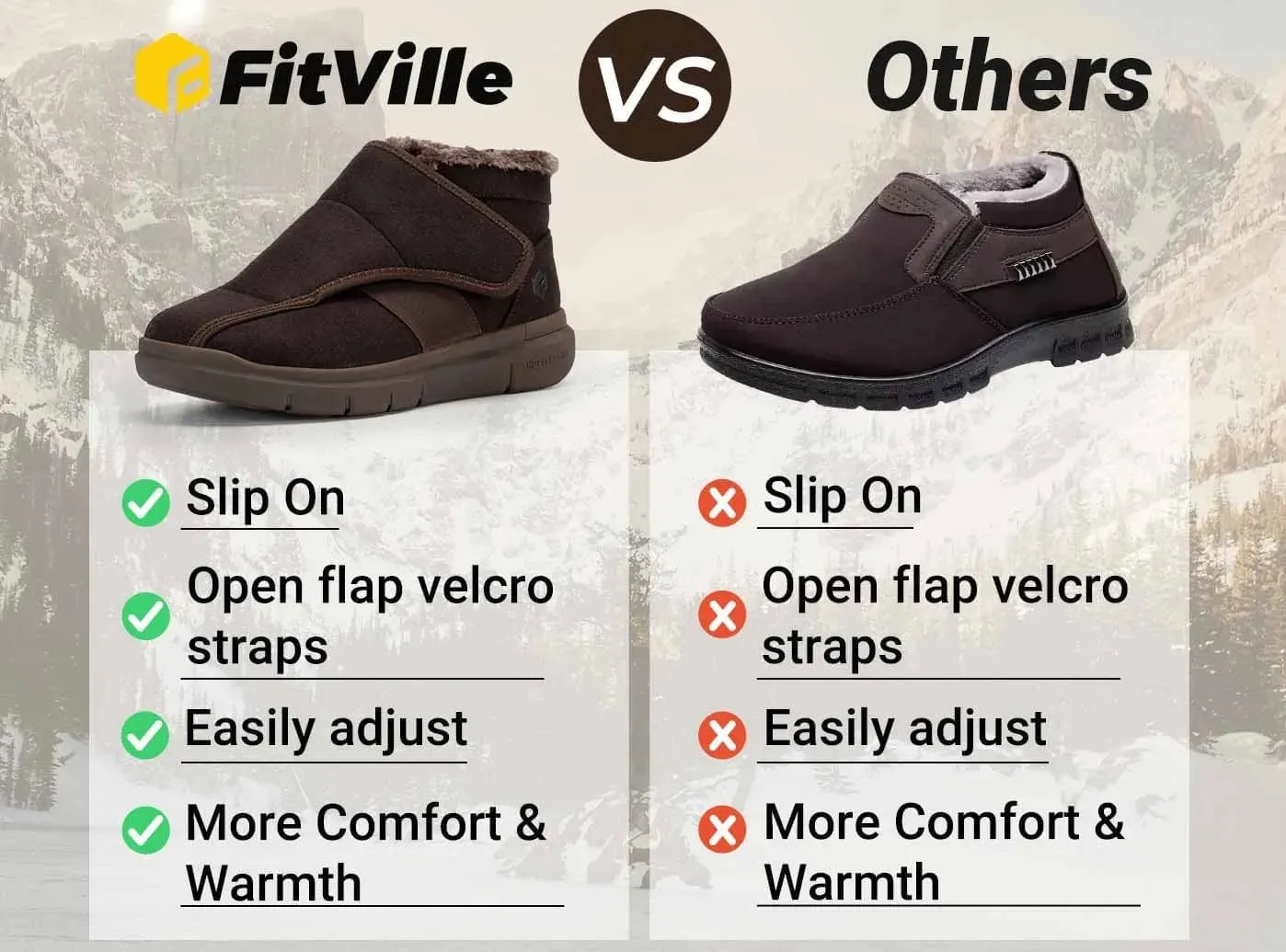 FitVille Damen EasyTop Diabetiker Winterstiefel V1