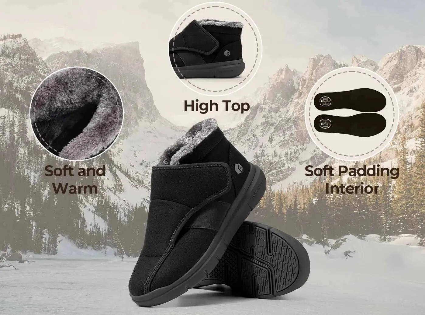 FitVille Damen EasyTop Diabetiker Winterstiefel V1