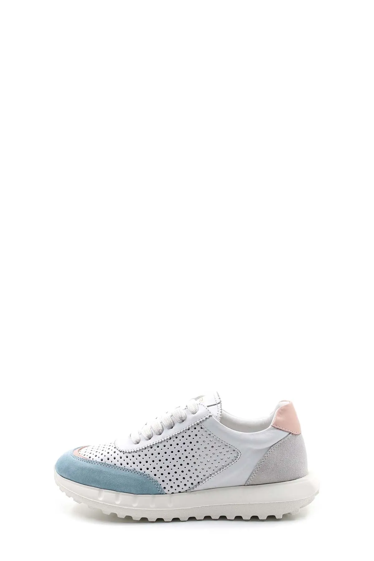 FST Genuine Leather Women's Casual Shoes 009ZA0329 White Denim - Drogheda