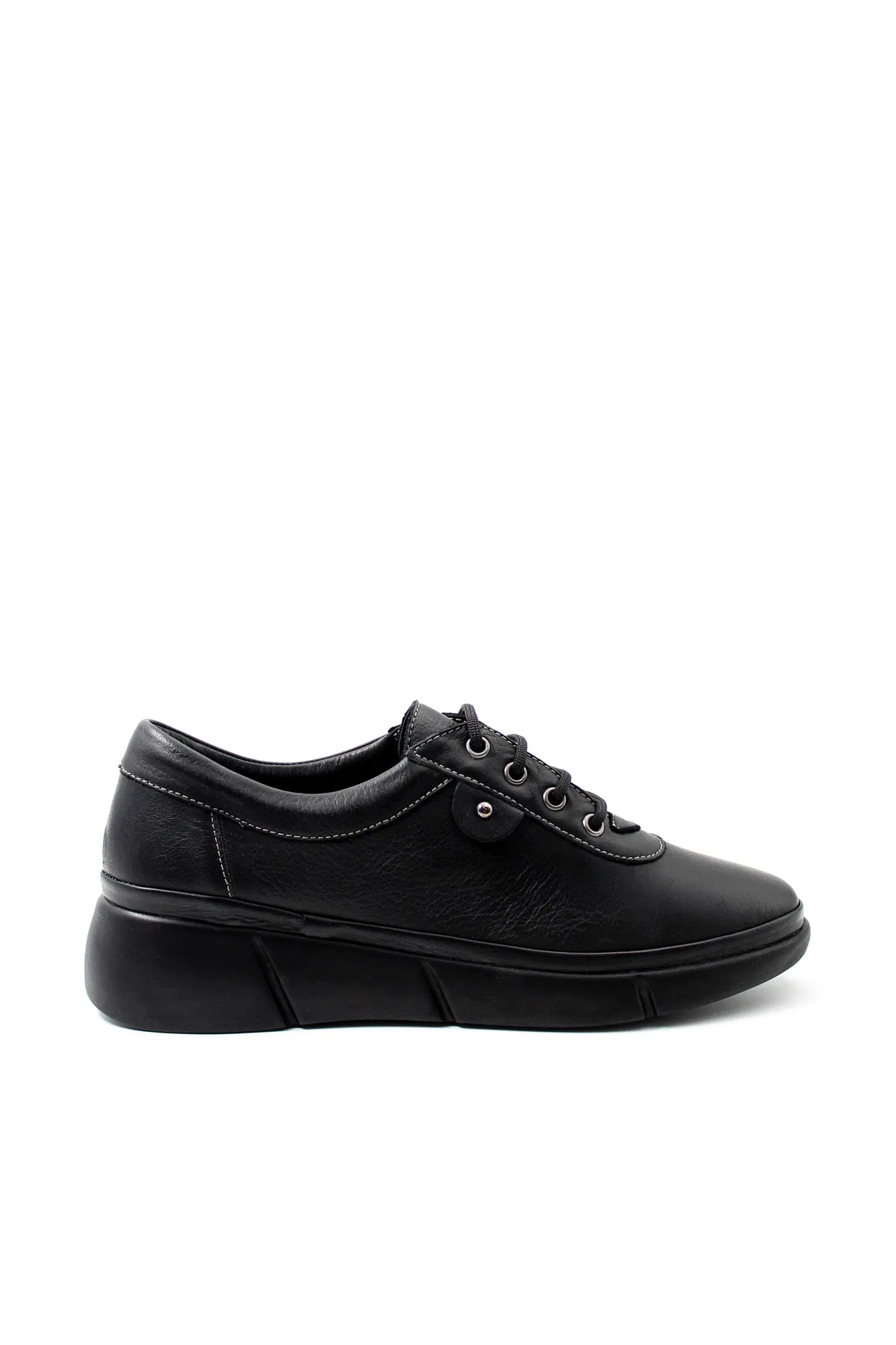 FST Genuine Leather Women's Casual Shoes 408ZA703 Black - Des Moines