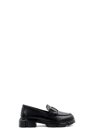 FST Genuine Leather Women's Casual Shoes 408ZA708-504 Black - Dublin