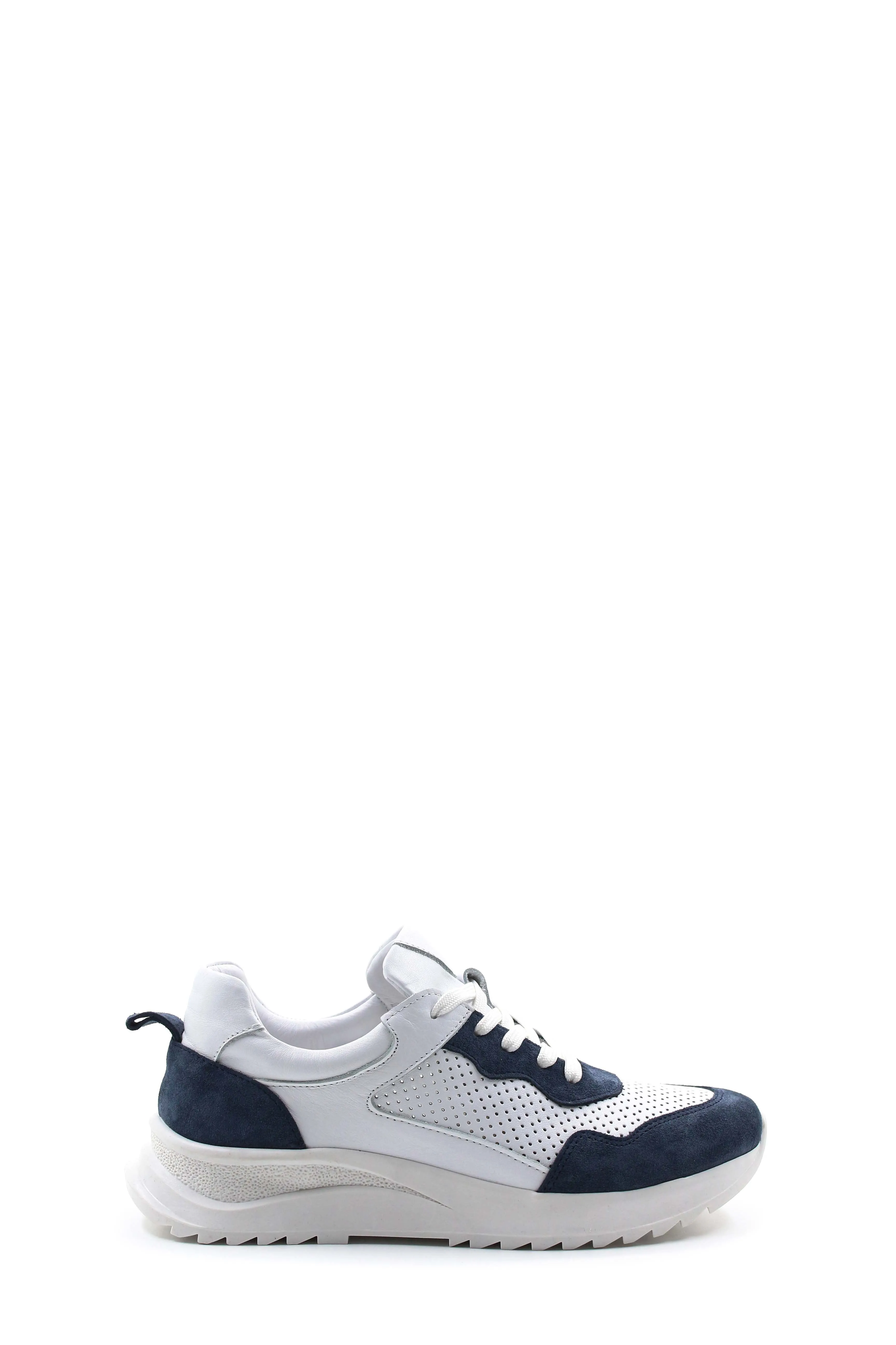 FST Genuine Leather Women's Casual Shoes 757ZA24036 Denim White - Feltham