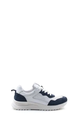 FST Genuine Leather Women's Casual Shoes 757ZA24036 Denim White - Feltham