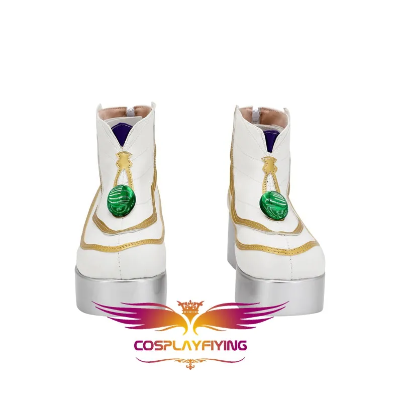 Game FGO Fate/Grand Order Caster Leonardo da Vinci Cosplay Shoes Boots Custom Made for Adult Men and Women Halloween Carnival
