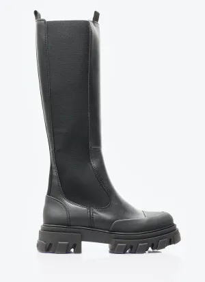 GANNI Cleated High Chelsea Boots