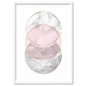 Geometric Marble Shapes I - Art Print
