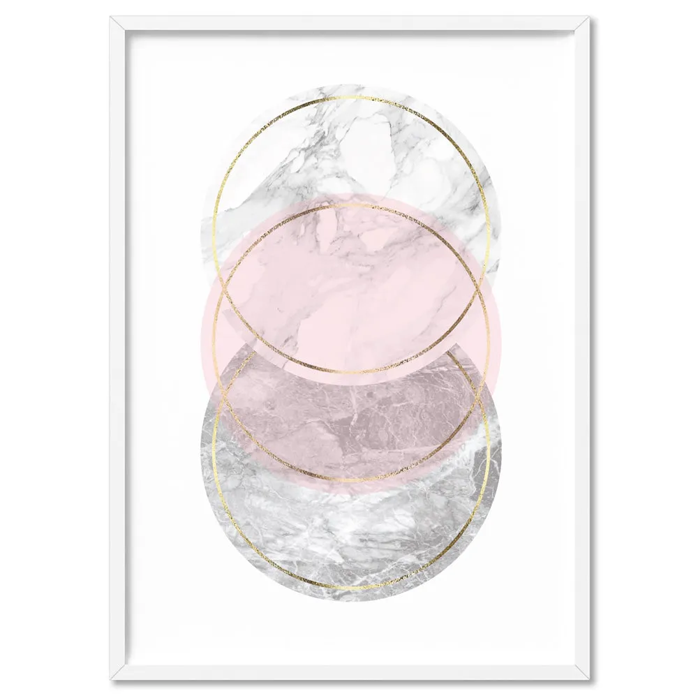 Geometric Marble Shapes I - Art Print