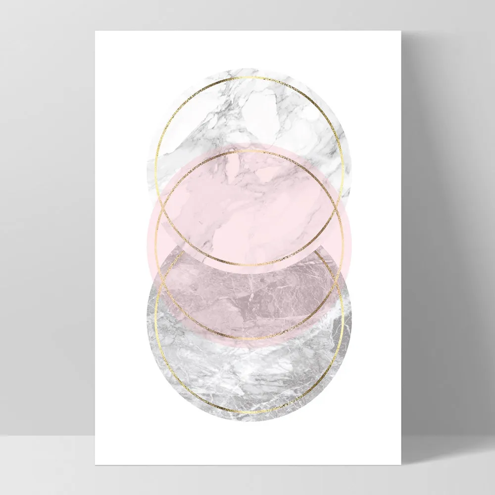 Geometric Marble Shapes I - Art Print