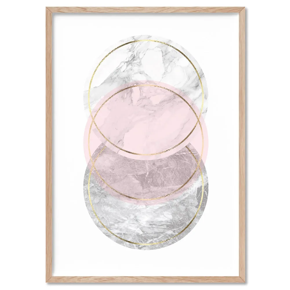 Geometric Marble Shapes I - Art Print