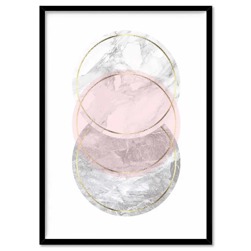 Geometric Marble Shapes I - Art Print