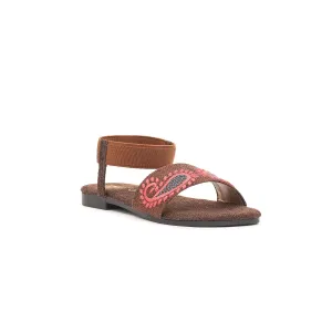 Girls Brown Casual Sandal KD7553