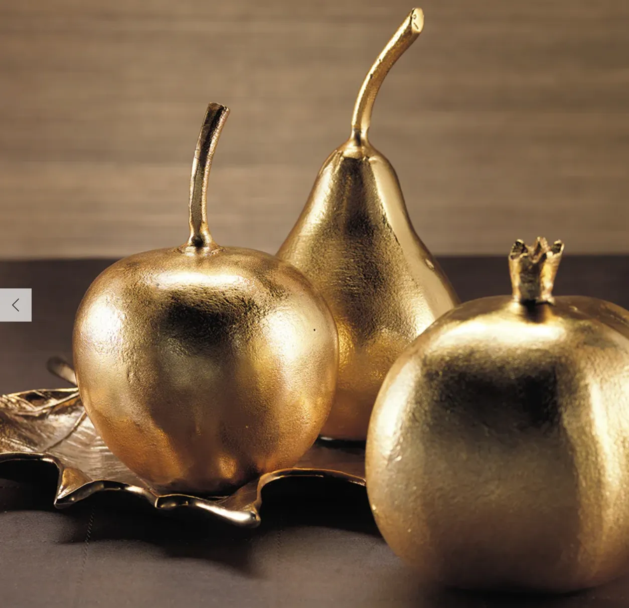 Golden Apple Decorative Object - 6" High