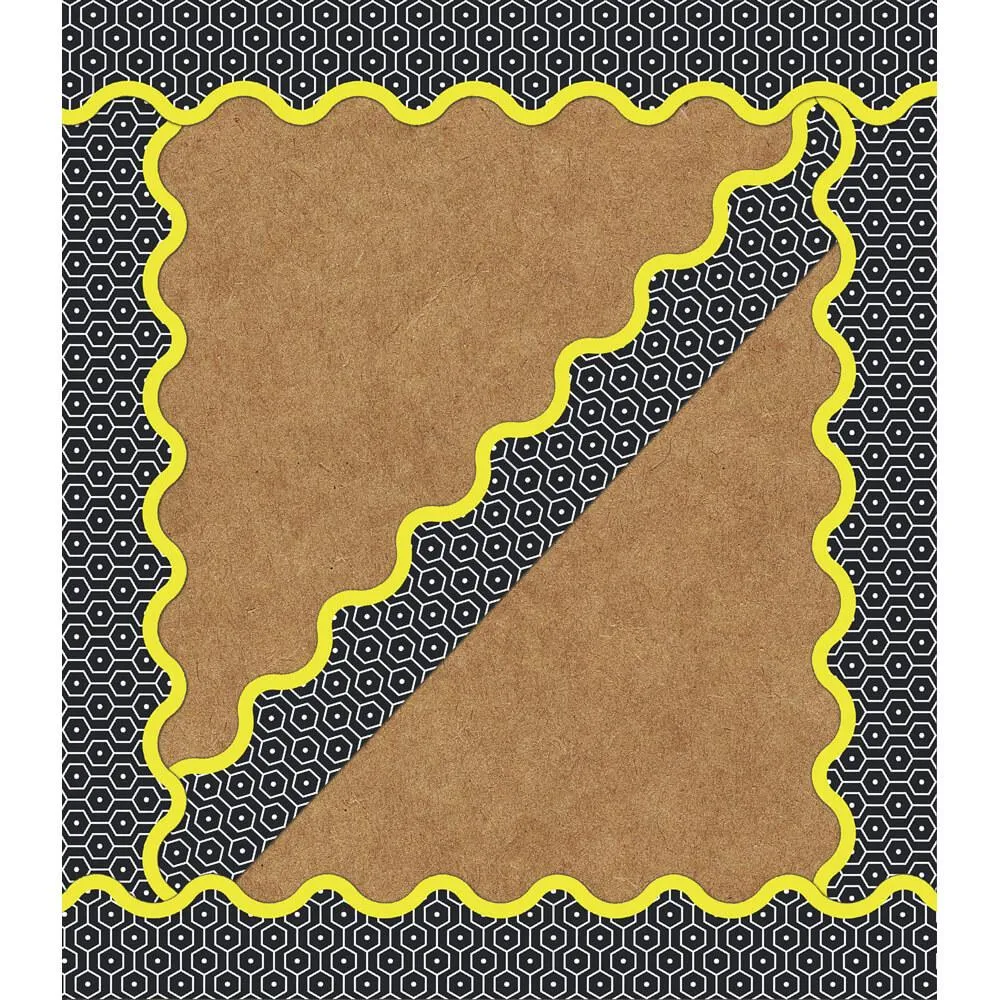 Hexagons Scalloped Borders