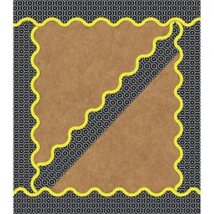 Hexagons Scalloped Borders
