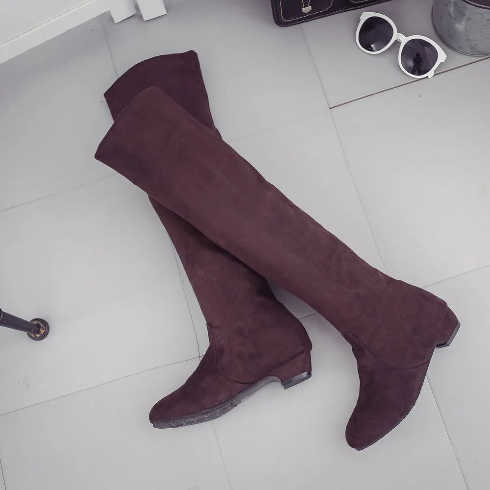 High Leg Suede Boots