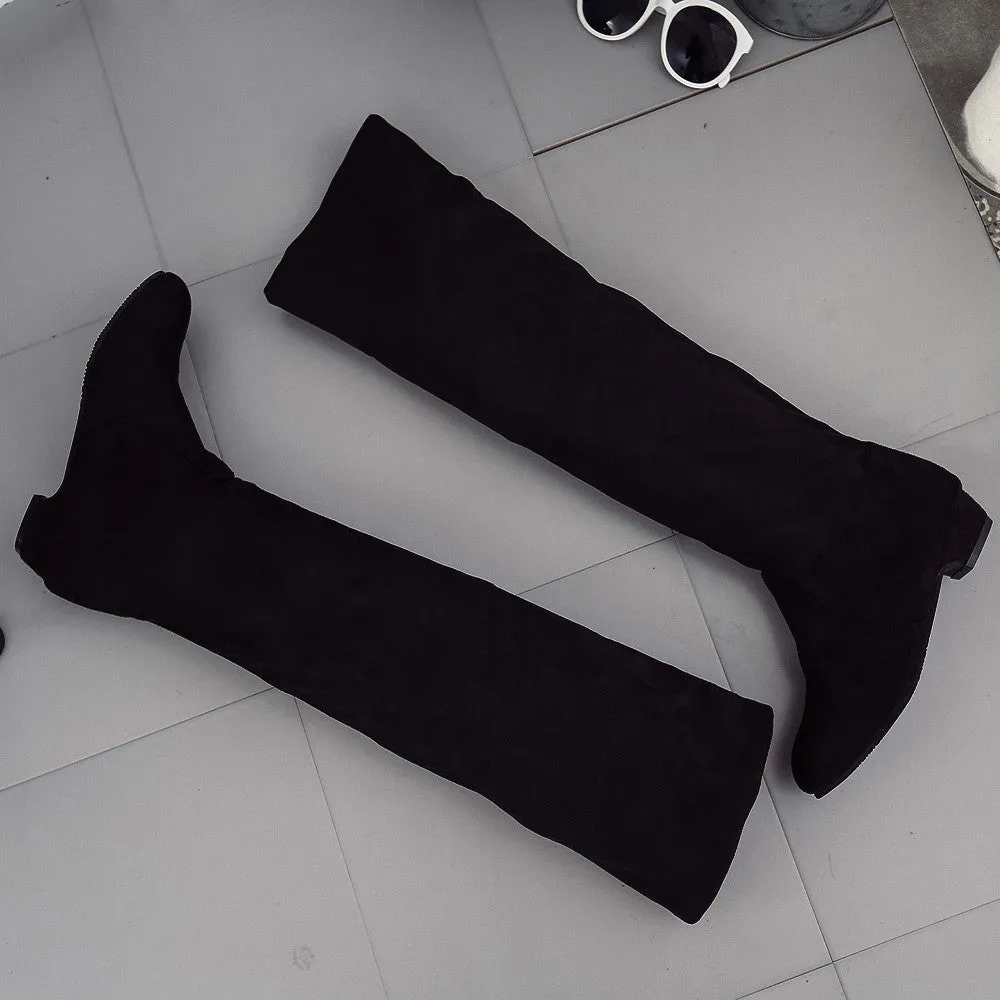 High Leg Suede Boots