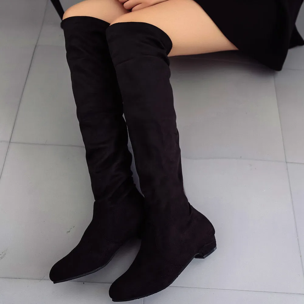 High Leg Suede Boots