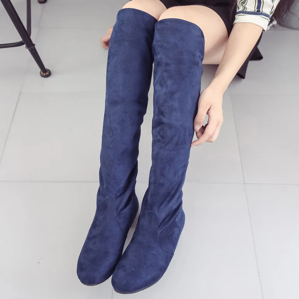 High Leg Suede Boots