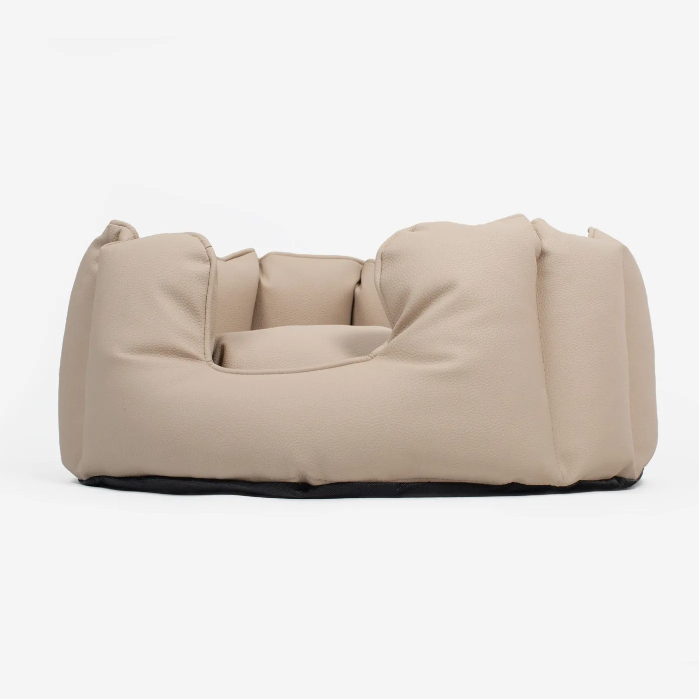 High Wall Bed in Rhino Tough Sand Faux Leather by Lords & Labradors