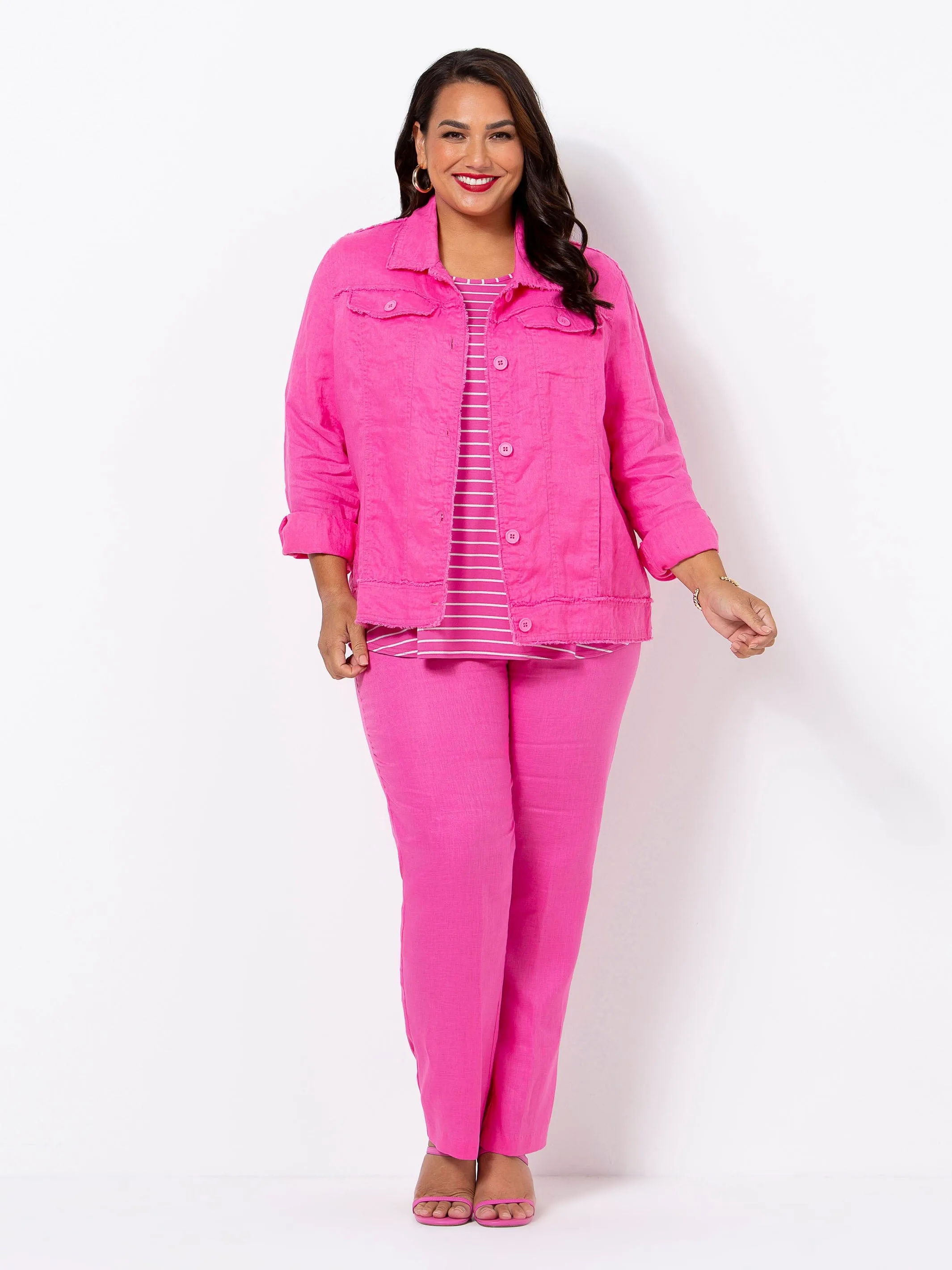 Hot Pink Stripe Tee