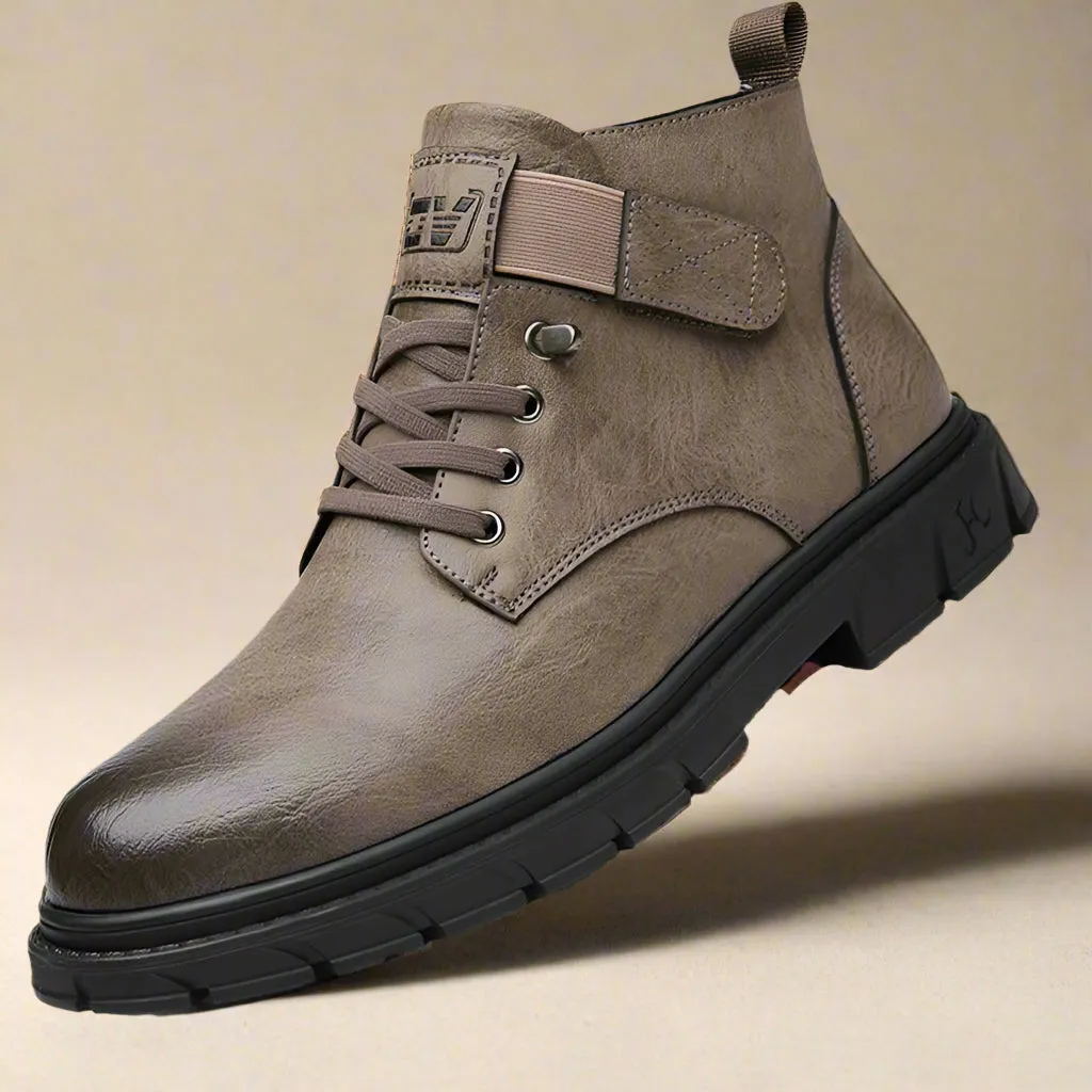 INSTOCK-Men's leather genuine leather high-top boots