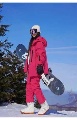 Insulated Ski Jacket & Pants Set Winter Outwear for Sports