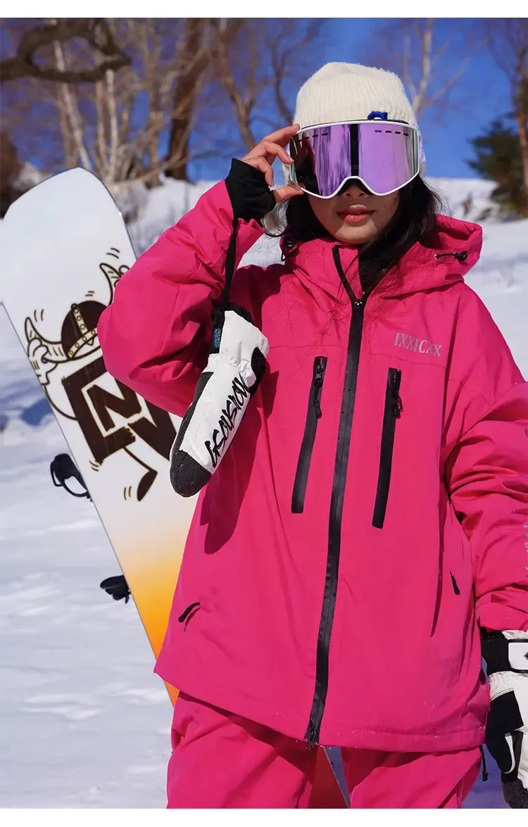 Insulated Ski Jacket & Pants Set Winter Outwear for Sports