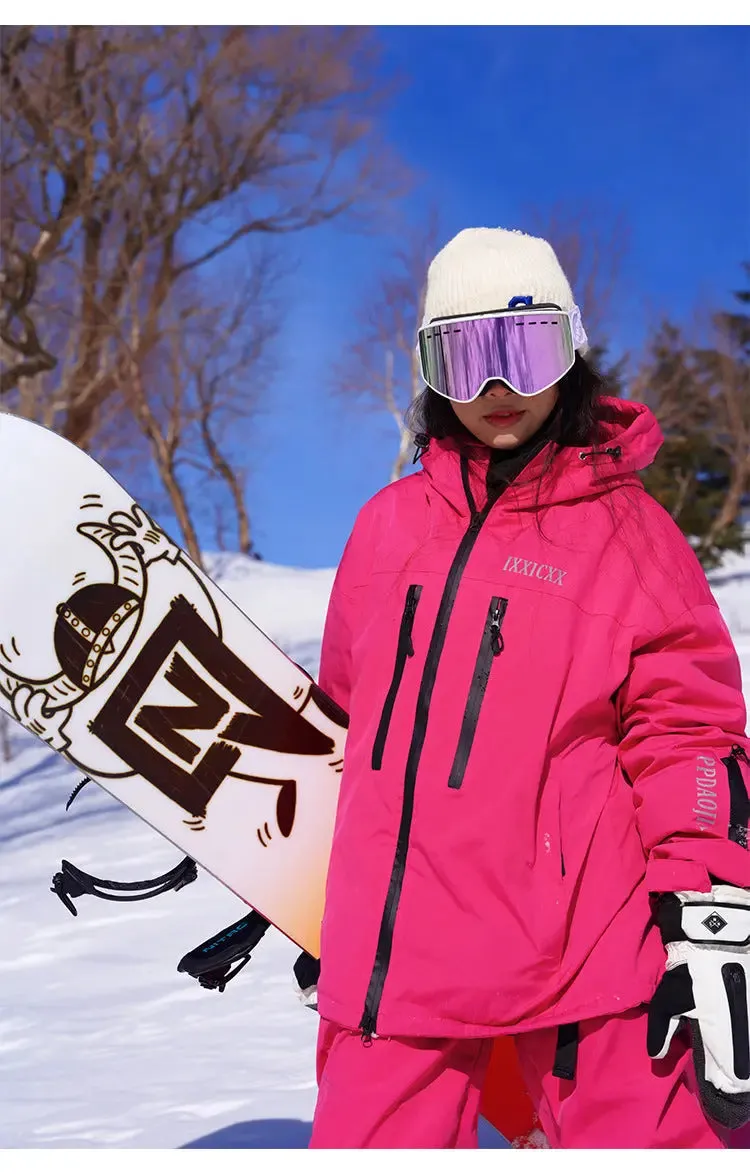 Insulated Ski Jacket & Pants Set Winter Outwear for Sports