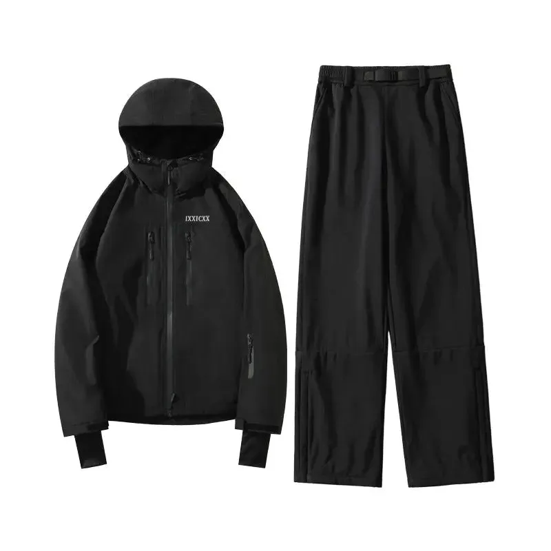 Insulated Ski Jacket & Pants Set Winter Outwear for Sports