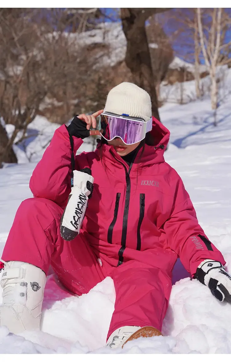 Insulated Ski Jacket & Pants Set Winter Outwear for Sports