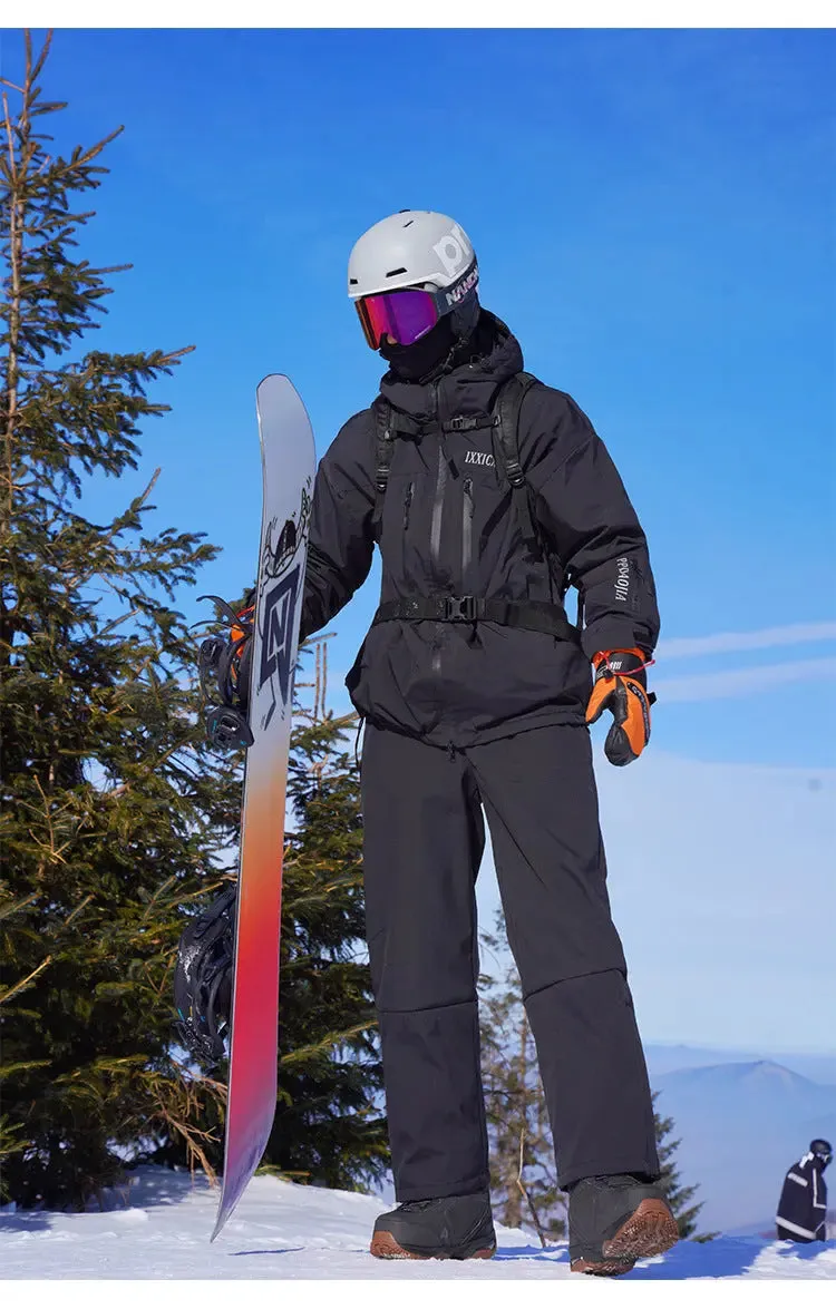 Insulated Ski Jacket & Pants Set Winter Outwear for Sports
