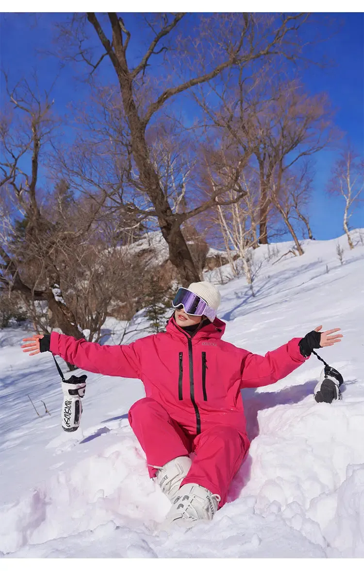 Insulated Ski Jacket & Pants Set Winter Outwear for Sports