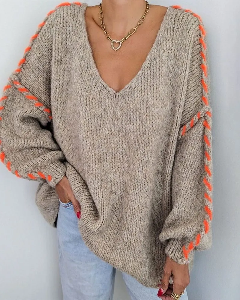 Ivyshape | Baggy Long Sleeve Sweater
