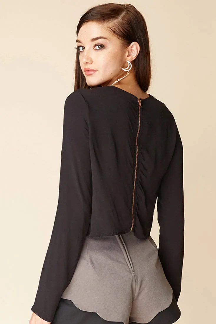 Judith Zip Top Black