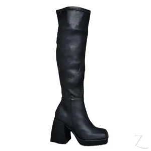 Ladies Faux  Leather High Heel Boots | Thigh High | "Fele"