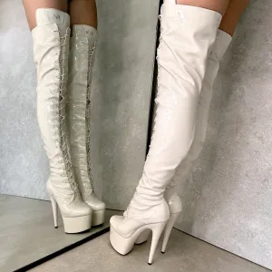 LipKit Thigh High Front Lace - No Angel - 7 INCH